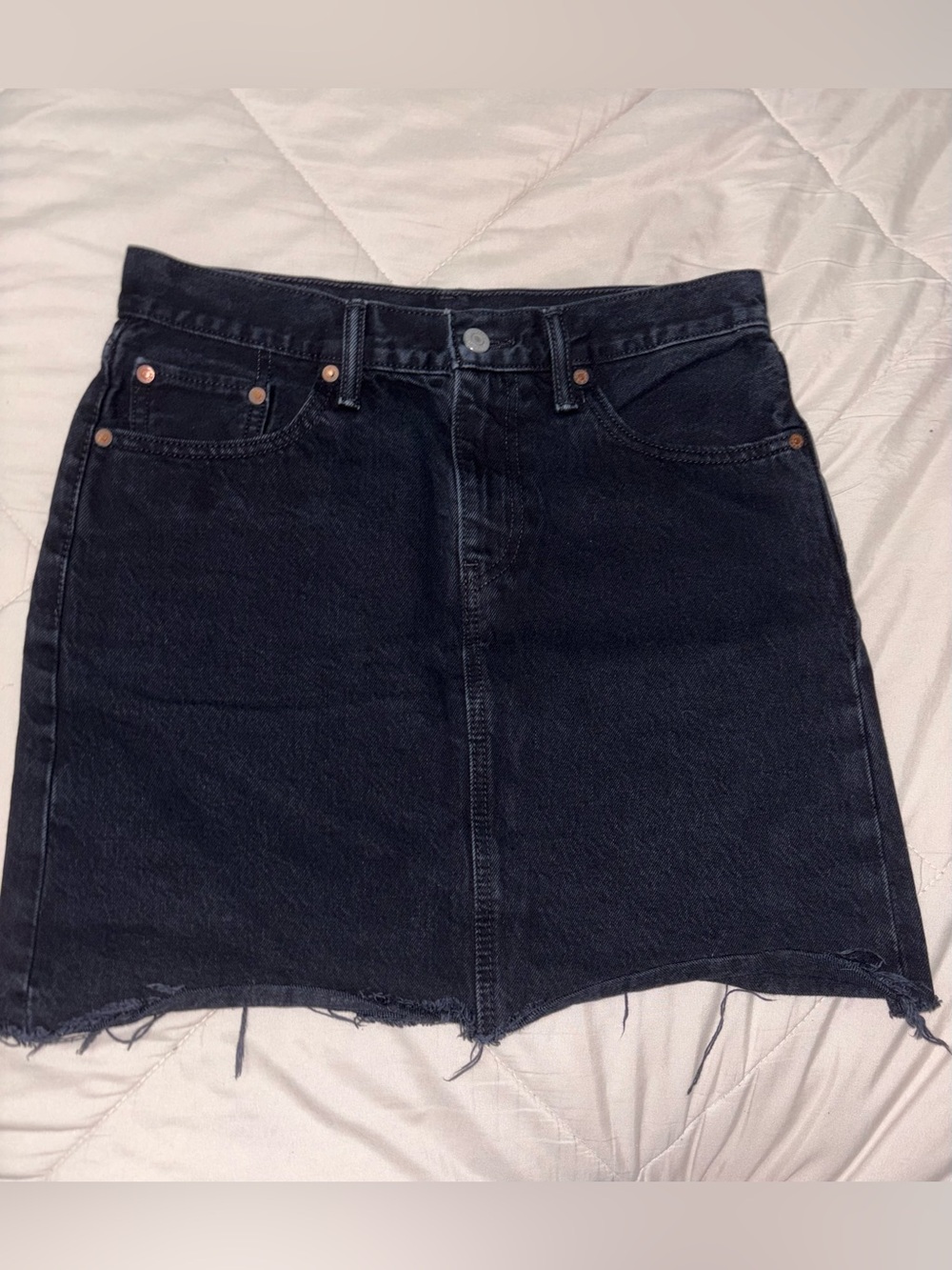Levis Black Denim Skirt Size 27